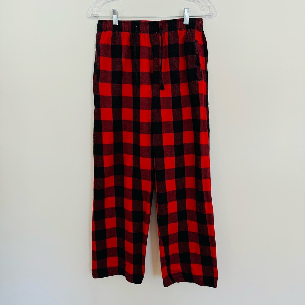 cafepress Red Plaid Cotton Flannel Loungewear Snooze Cozy Pajama Pants Sz Small